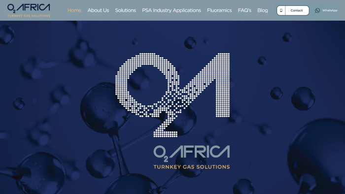 O2Africa desktop website view