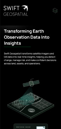 Swift Geospatial phone website view